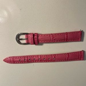 New hot pink leather crocodile 12mm watch band for Michele watch